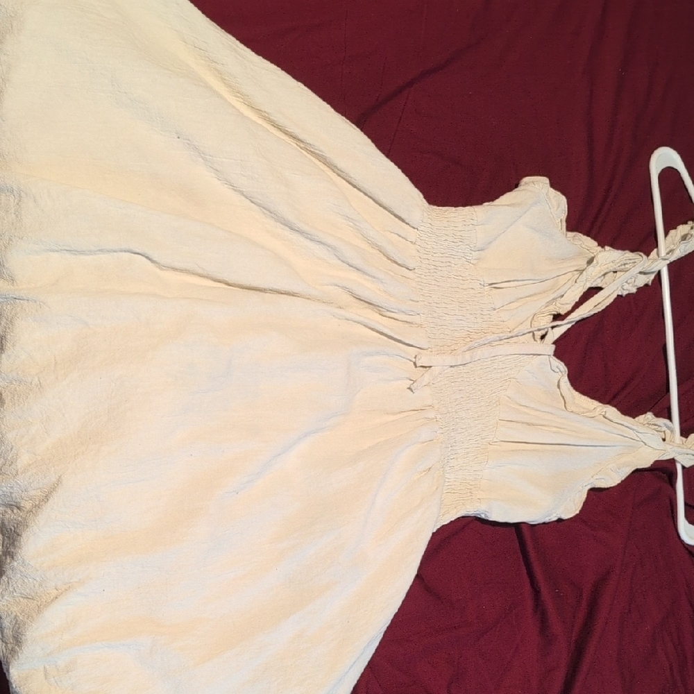 ROMWE Cream Midi Dress